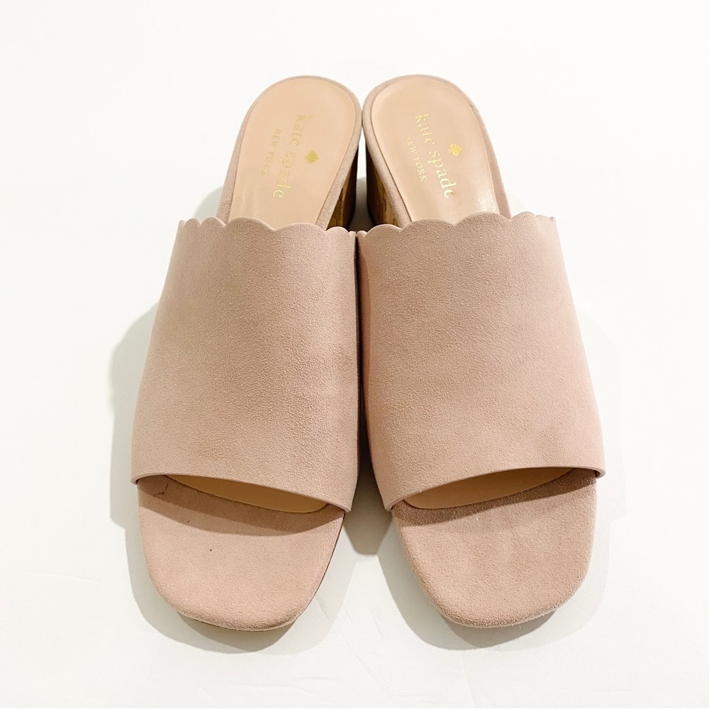 Kate Spade blush pink suede mules - Picture 3 of 5